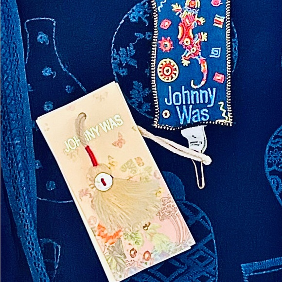 Johnny Was Fionah Alenia Kimono Top Blue Night Women’s Small NWT - Picture 6 of 6